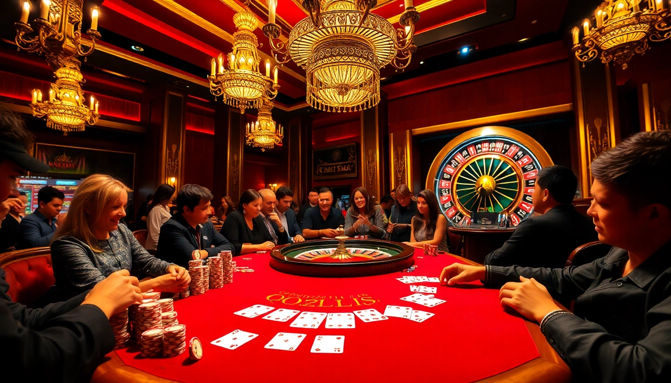 Engaged players experiencing the excitement of QQ88 Life at a high-stakes poker table.