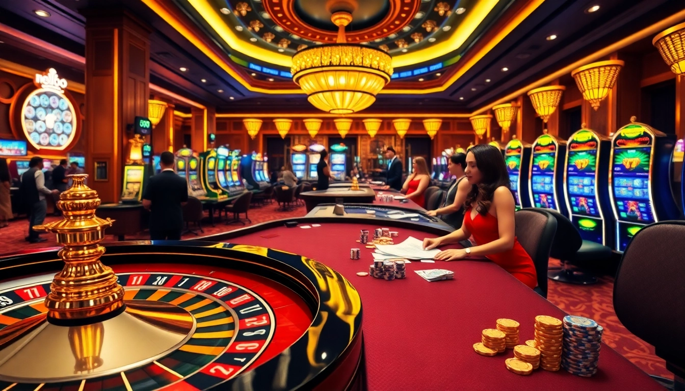 Experience the excitement of Hello88's casino with players enjoying vibrant games and a thrilling atmosphere.