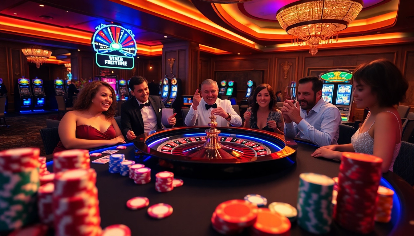 Experience thrilling gameplay at เว็บu31 with vibrant casino scenes and engaging gambling elements.