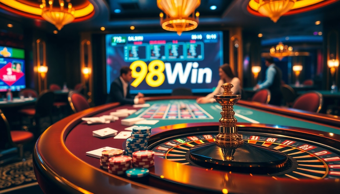 Experience the thrill of 98Win casino with vibrant tables and engaging gameplay.