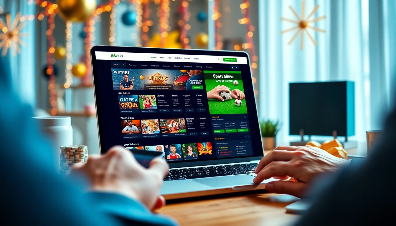 Engaging user experience on 66club's online betting platform showcasing casino games and sports betting.