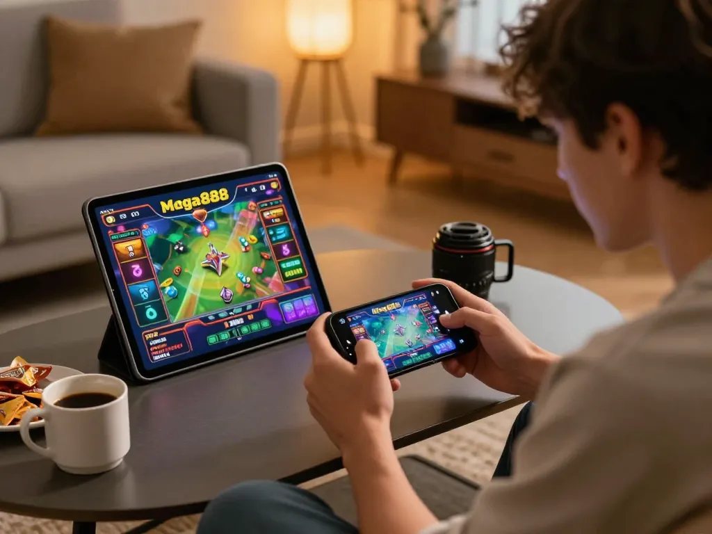 Engaging mobile gaming experience showcasing Mega888 original download ios on smartphone for immersive entertainment.