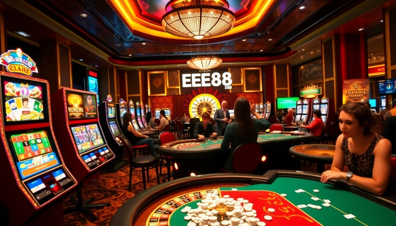 Experience the excitement of the EE88 game with vibrant slot machines and engaging players.