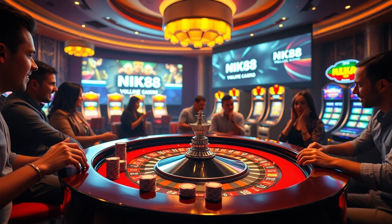 Experience the excitement of NK88 with vibrant roulette action and high-stakes poker tables.