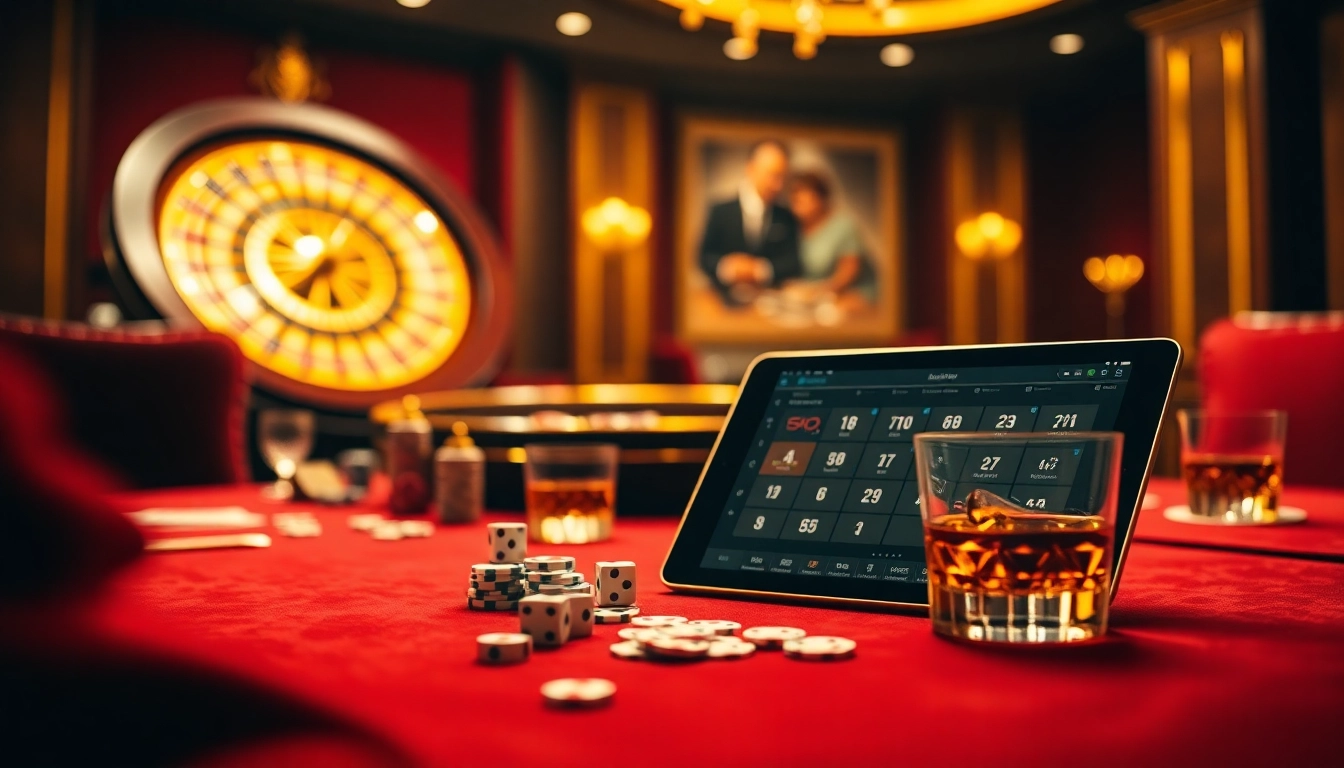 Experience the thrill of gambling at https://sunwin.builders/ with luxurious casino tables, vibrant chips, and a dazzling roulette wheel.
