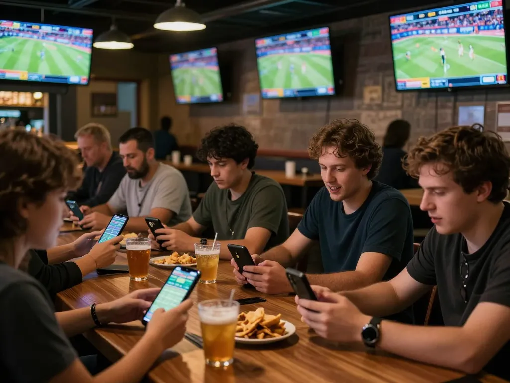 Bsport users placed bets on mobile devices during a thrilling sports event.