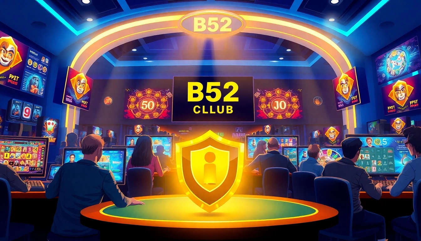 B52 Club online gaming environment showcasing players enjoying various casino games in a vibrant, secure setting.