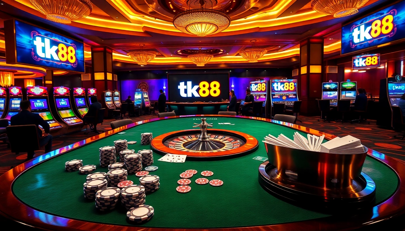 Experience the thrill of tk88 with vibrant casino elements and exciting gameplay.