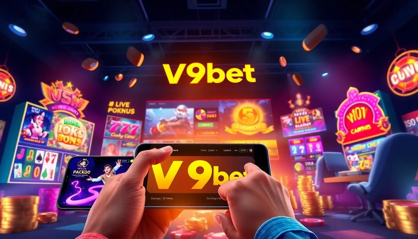 Experience the thrill of V9bet's online casino with diverse games and engaging visuals.