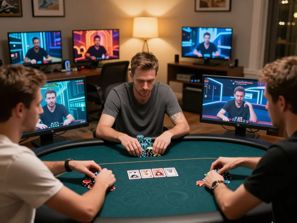 Players strategizing in an online poker game at 789f.com, showcasing an engaging gaming experience.