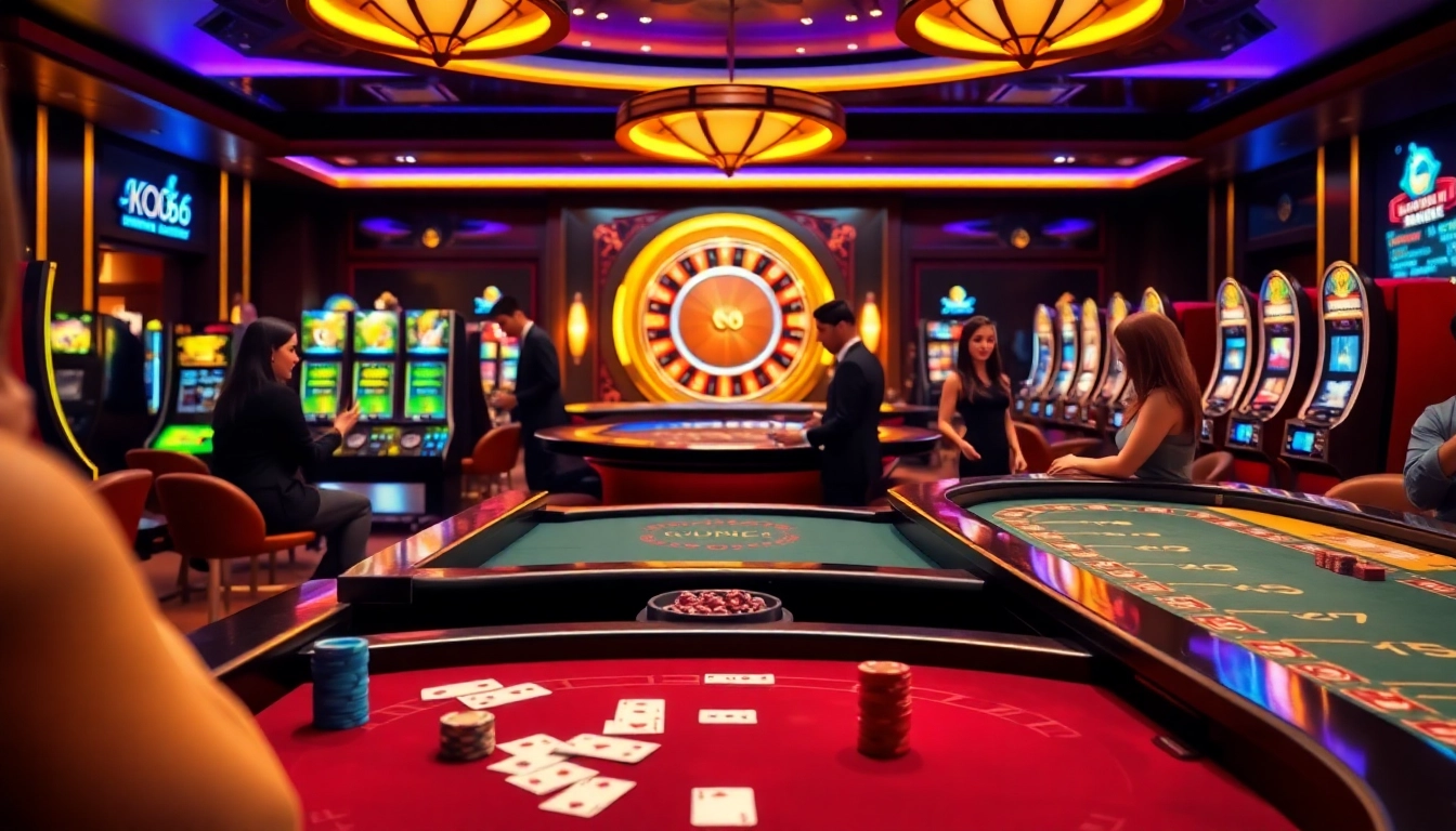 Trải nghiệm sự phấn khích tuyệt vời của KO66 với các trò chơi casino sống động và bầu không khí nhộn nhịp.