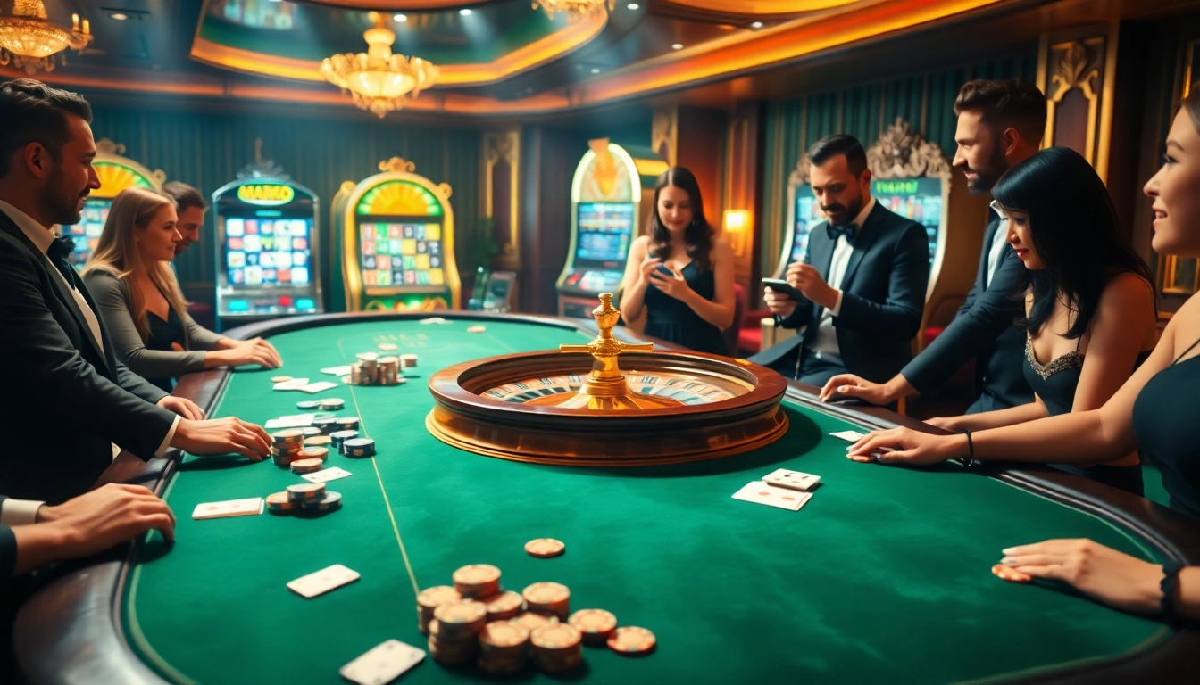 Players engaging in thrilling roulette action at MMOO casino.