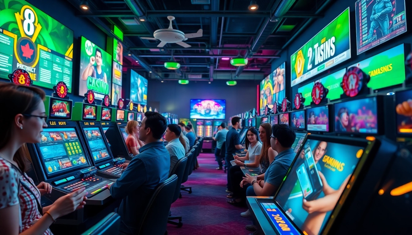 Experience the excitement of online gaming with 8s at a vibrant virtual casino.
