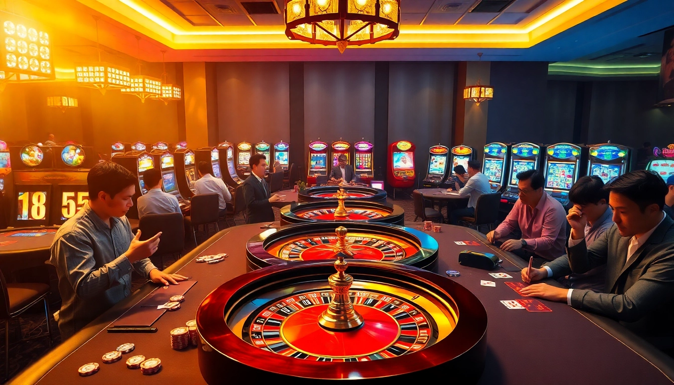 Experience the thrill of 88vv gaming with vibrant casino tables, exciting players, and engaging gambling action.