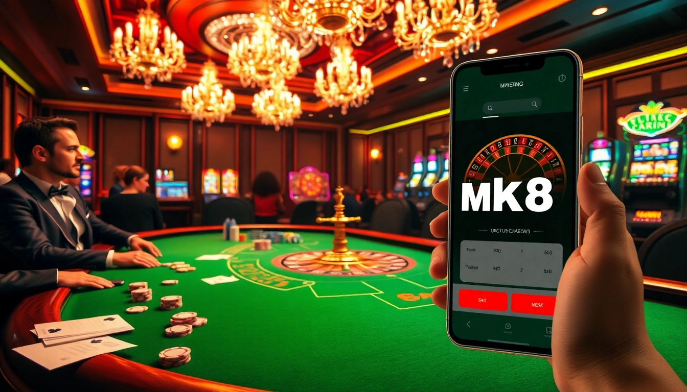 Experience thrilling gaming at https://mk8th.net/ with elegant casino tables, vibrant slot machines, and enticing betting options.