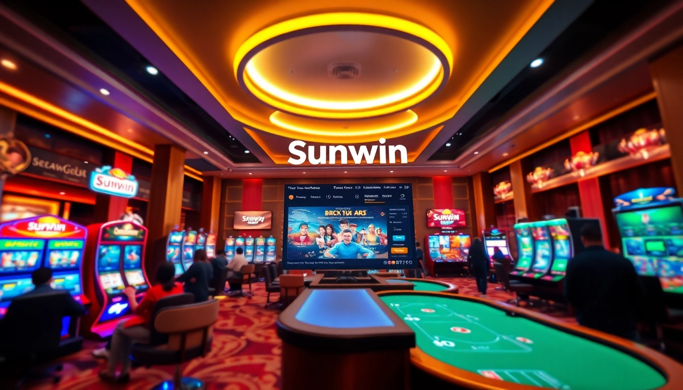 Sunwin gaming interface showcasing diverse casino games and user-friendly design.