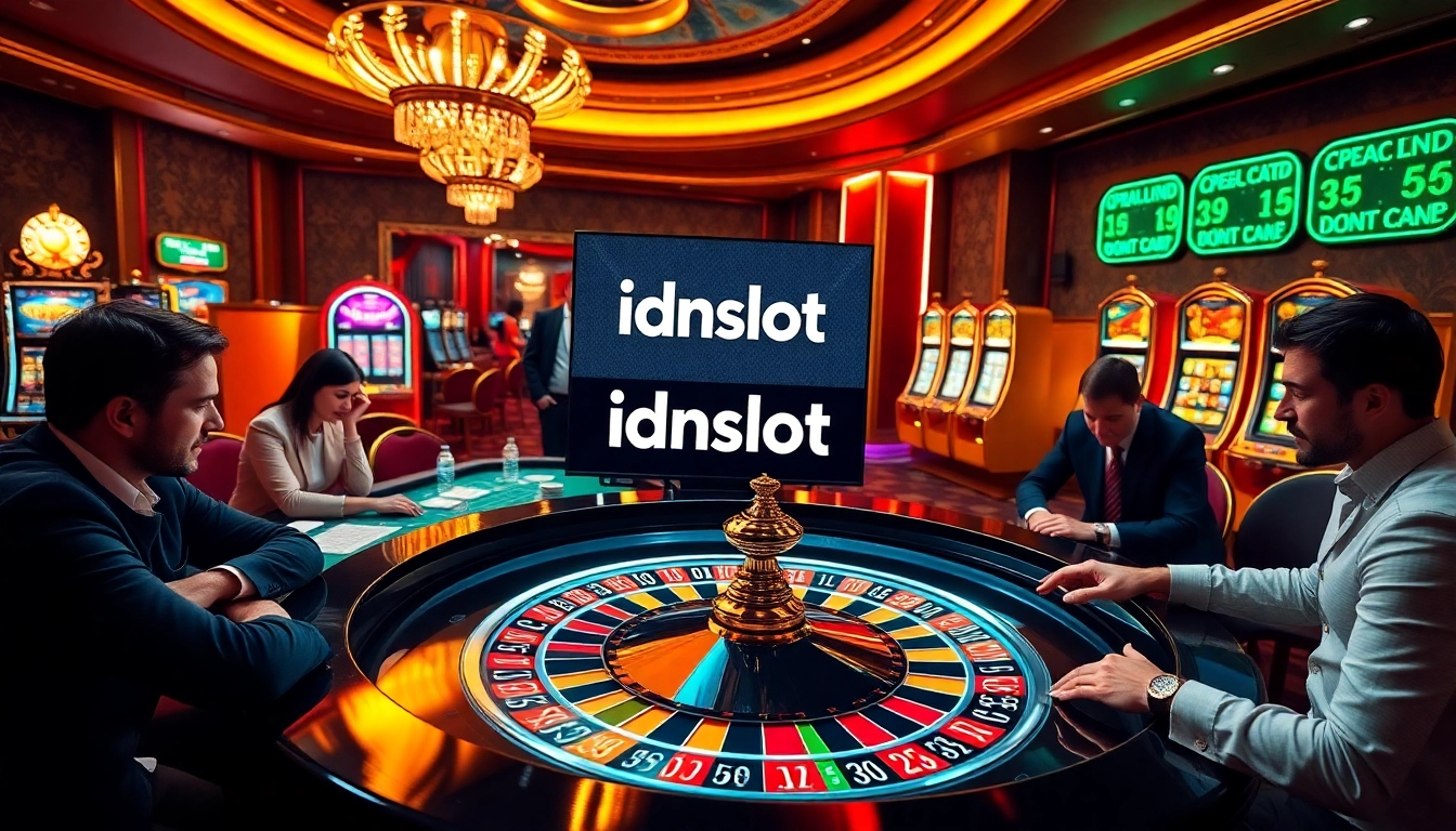 Experience thrilling gameplay at idnslot with vibrant casino tables and engaging slot machines.
