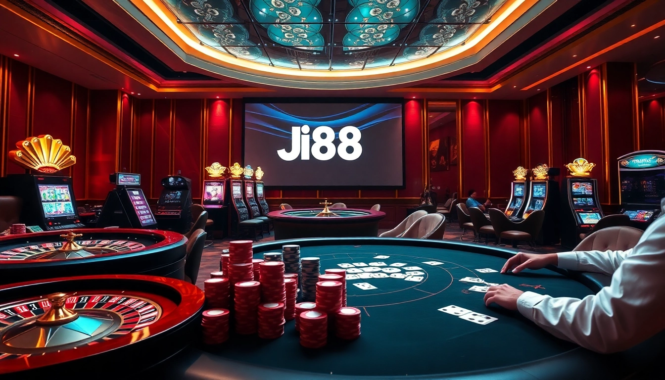 Engage in thrilling J88 casino gameplay with high-stakes poker and dynamic gaming elements.
