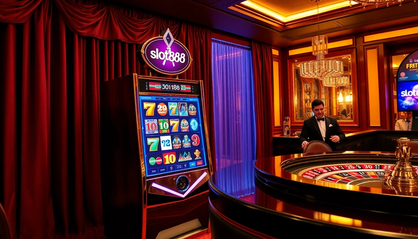 Win big at slot888 with an exciting slot machine and vibrant casino atmosphere.