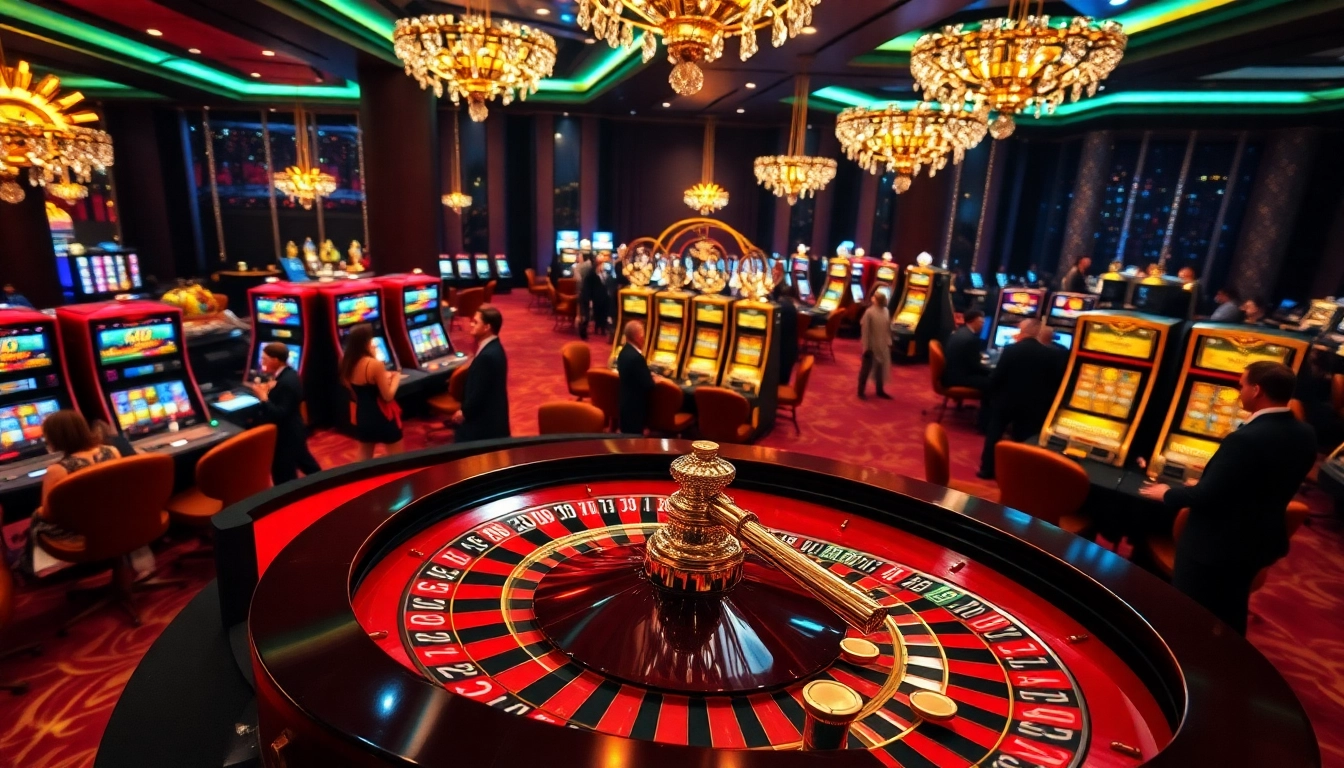 Experience the excitement at lego138's luxurious casino with vibrant slot machines and roulette tables.