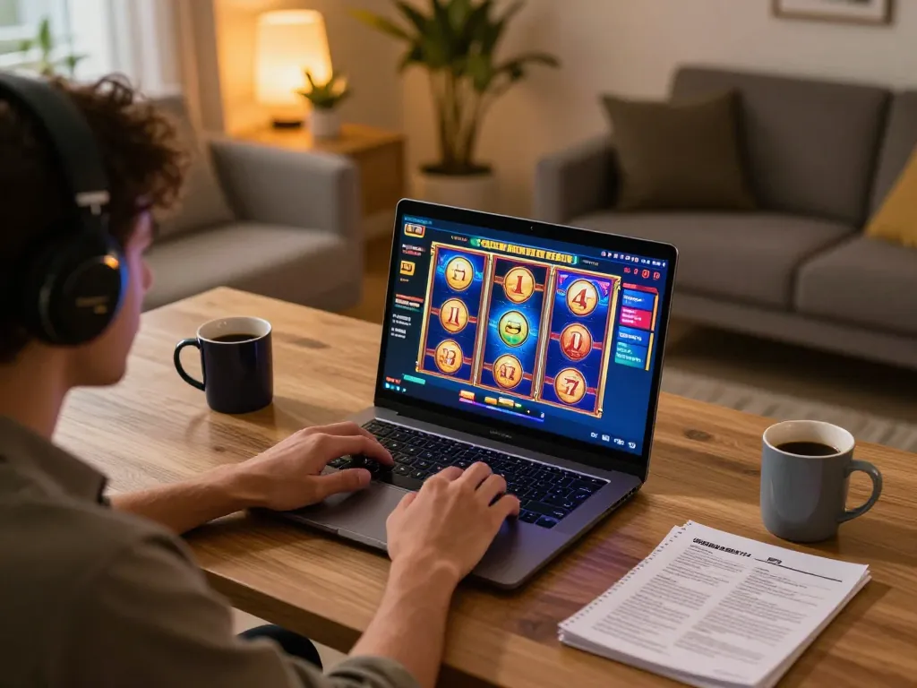 Bergabung dalam permainan slot online di rumah dengan harga toto yang ditampilkan di layar, menampilkan aksi permainan yang mendebarkan