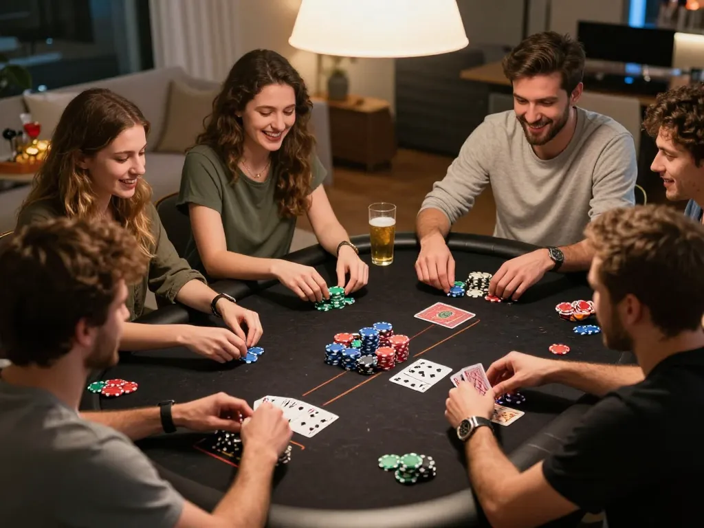 Malam poker SPBO berkumpul bersama teman-teman menikmati permainan strategis dan camilan