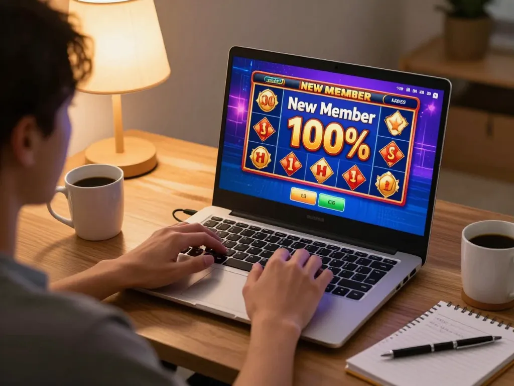 Engage in thrilling casino slot games online with slot bonus new member 100%, showcasing a vibrant gaming experience.