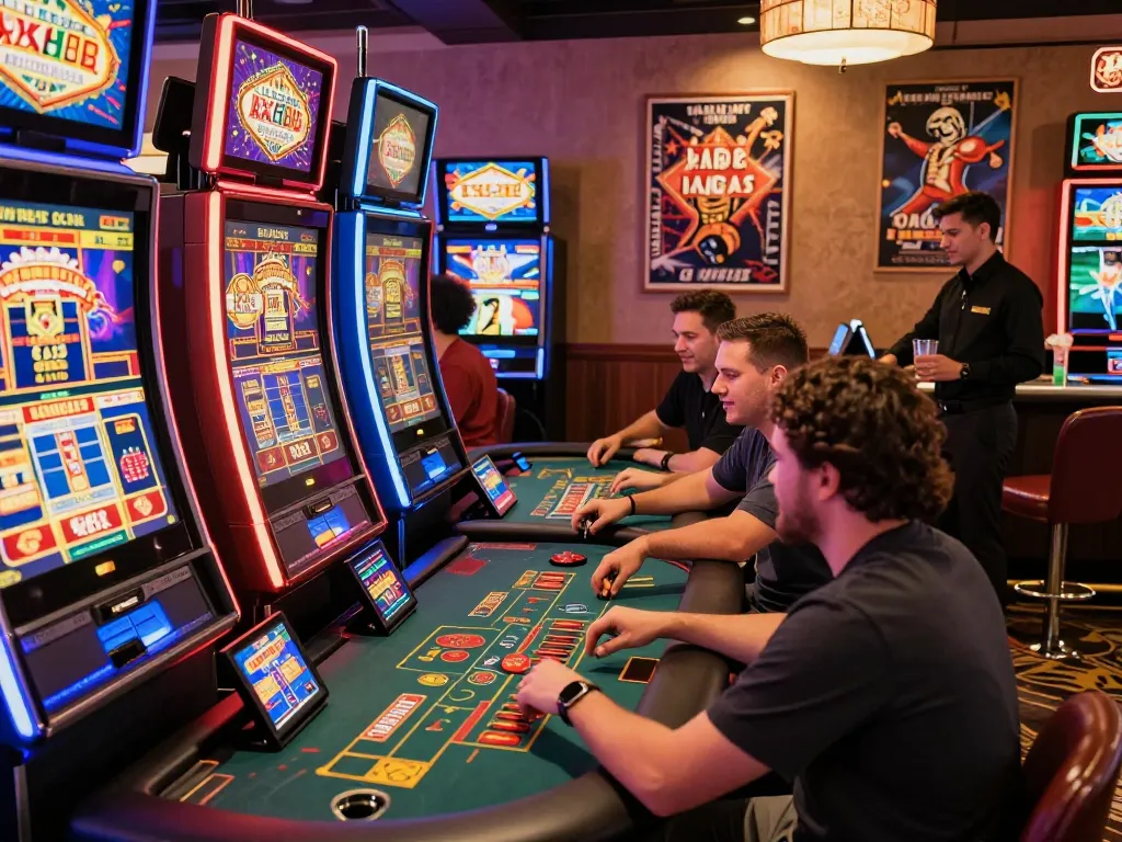 Excited players enjoying the dynamic online casino experience at xx88.