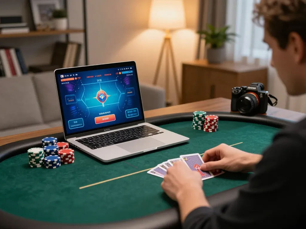 uu88 players engaging in online poker strategy with vibrant interface and focused gameplay.