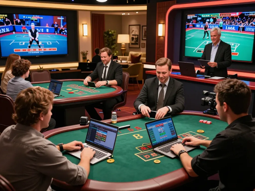 Players engaging in dynamic online casino games at vegrecipeworld, showcasing live dealer interactions.