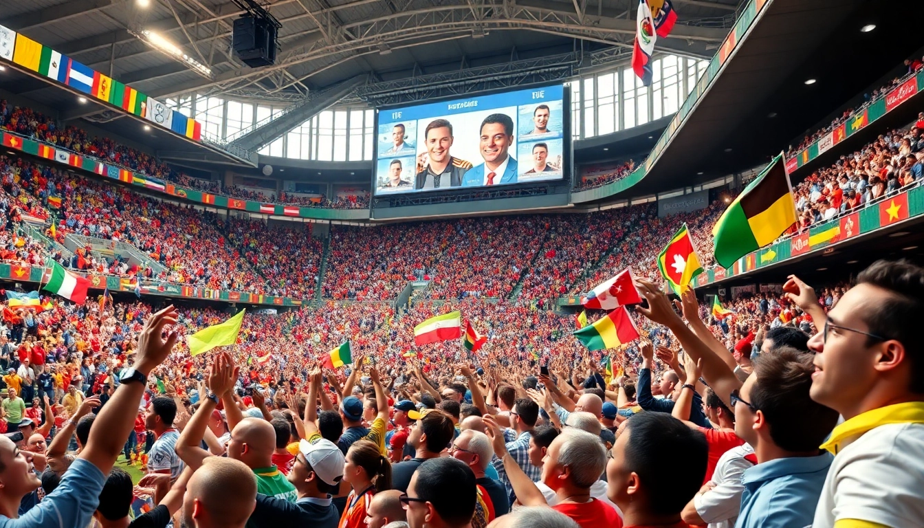 Engaging Africa sports betting news scene with excited fans at a live game.