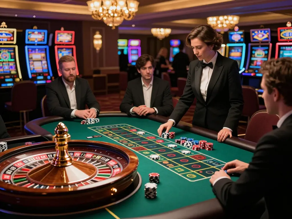 mb66 roulette action with croupier spinning wheel as players place strategic bets
