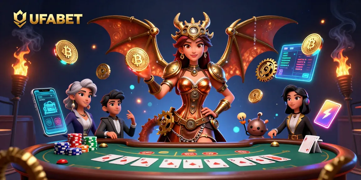 Experience thrilling poker play with UFABET, showcasing exciting gameplay elements and casino ambiance.