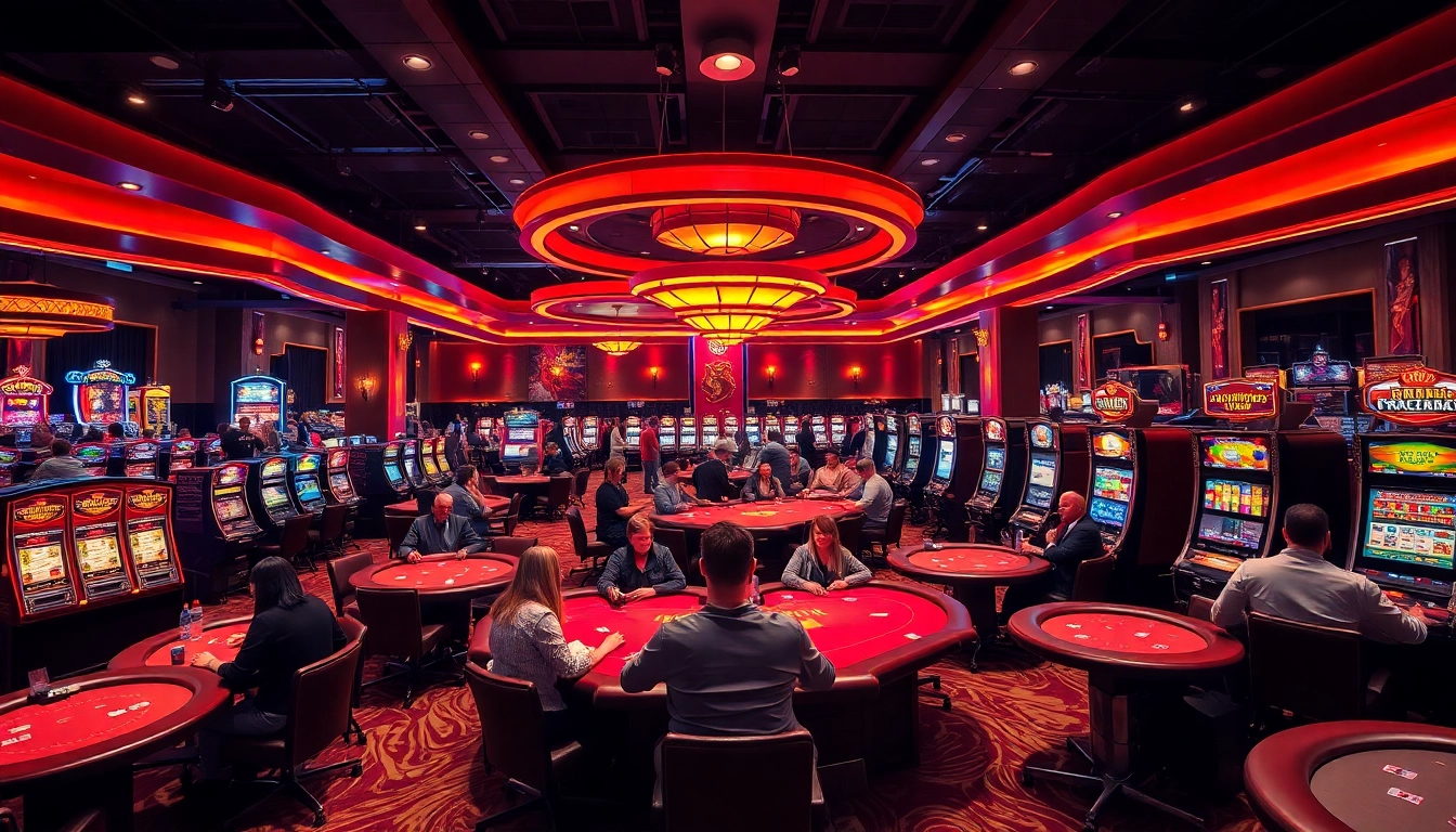 Citinow captures an exciting casino game atmosphere with players and vibrant gaming tables.