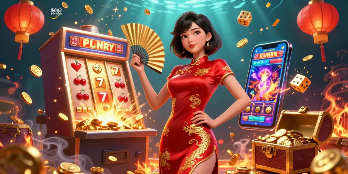 Tải hitclub to enjoy vibrant casino games surrounded by gold coins and dynamic slot machine elements.