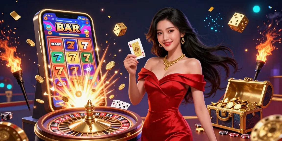 Experience the thrill of XX88 with a stunning 3D casino scene featuring an elegant woman holding a golden playing card beside a golden roulette wheel.
