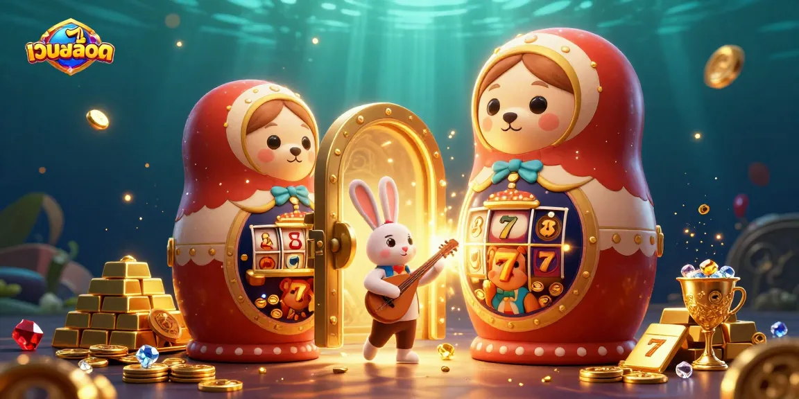 Experience thrilling เว็บสล็อต action with charming characters in a vibrant casino scene filled with treasures.