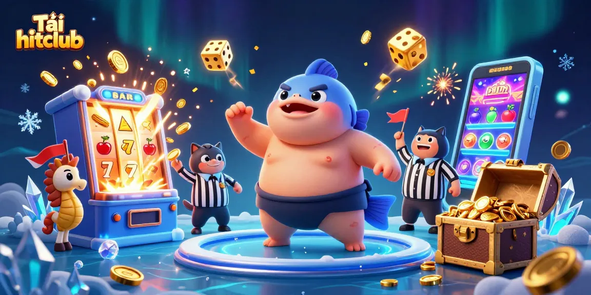 Spin for rewards with Tải hitclub in a vibrant underwater casino scene filled with excitement.
