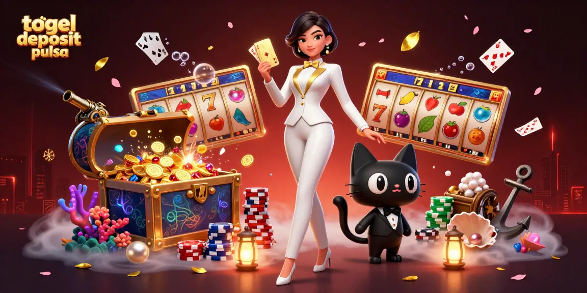 Engage with togel deposit pulsa through vibrant casino themes and dynamic characters in a rich 3D scene.