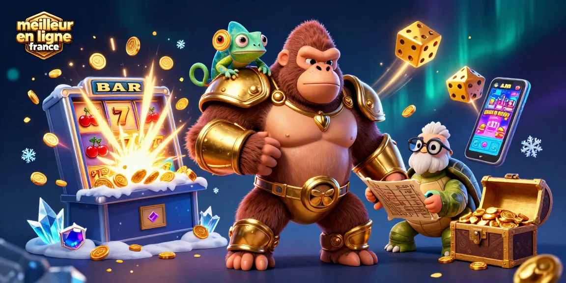 Vivez l'excitation au meilleur casino en ligne France avec des personnages 3D vibrants et des éléments de casino animés.
