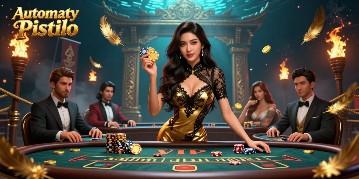 Experience automaty pistolo at a VIP baccarat table with glamorous atmosphere.