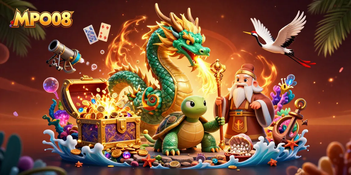 Experience the exciting MPO08 online gaming with a vibrant, dynamic casino scene full of rich details.