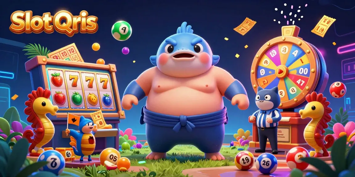 Experience vibrant Slot Qris gaming with lively 3D characters and dynamic lottery elements.
