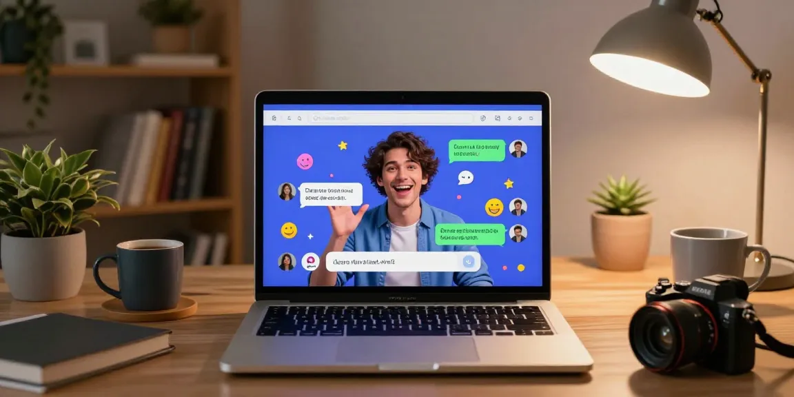 Interactive NSFW AI chatbot scene showcasing user engagement and technology.