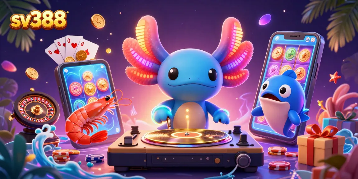 Experience thrilling cockfighting visuals with sv388, as dynamic characters interact in their vibrant casino world.