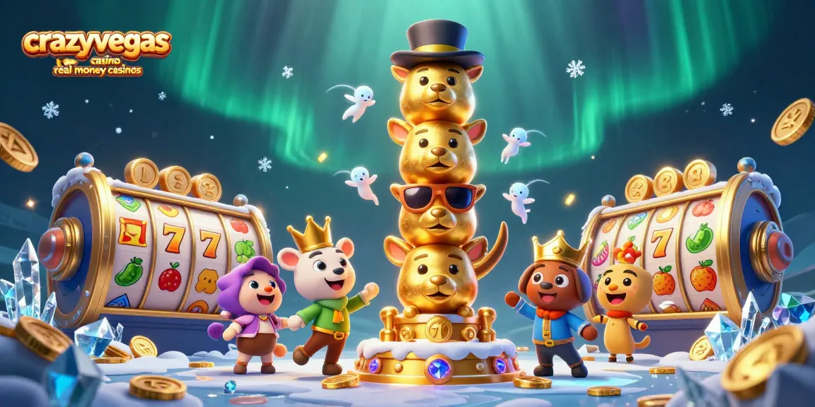 Experience the thrill of crazyvegas casino real money casinos with vibrant slot reels and dynamic characters.