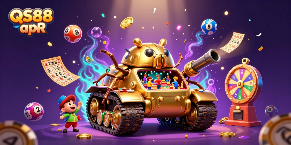 Spin to win with QS88 apR inside a colorful, dynamic casino-themed scene.